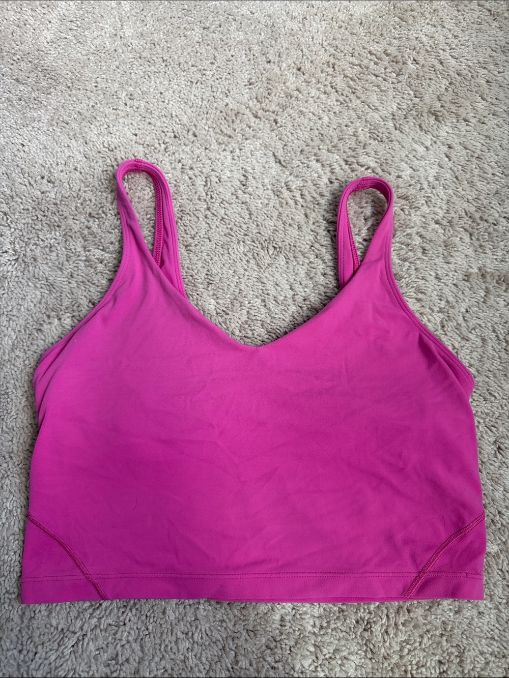 Women's hot pink align tank